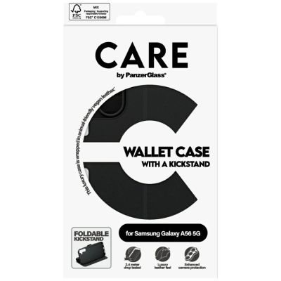 5. Etui CARE by PanzerGlass Feature Wallet Kickstand na Samsung Galaxy A56 5G - czarne