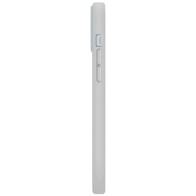 5. Etui UNIQ Lino Hue Magclick Charging do iPhone 15 - jasnoszare