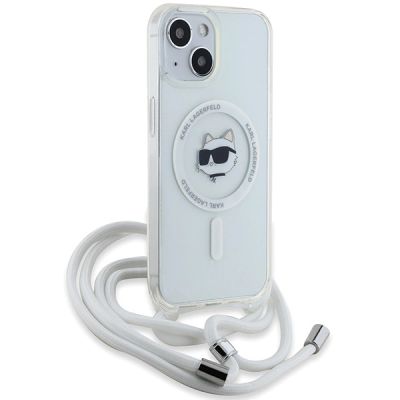 3. Etui Karl Lagerfeld IML Choupette Head&Cord MagSafe na iPhone 15 / 14 / 13 - przezroczyste