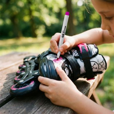 7. NH10907 4w1 ŁYŻWOROLKI Z WYM. PŁOZĄ HOKEJOWĄ TINTY RÓŻOWE ROZM. M(35-38) NILS EXTREME