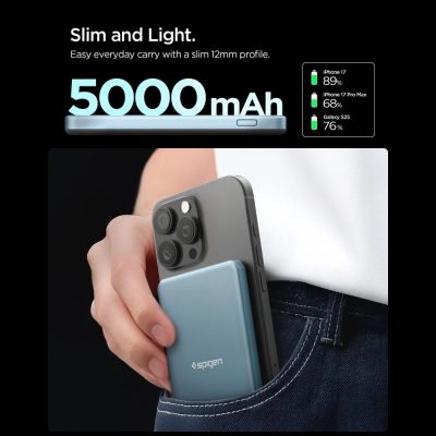 6. Powerbank Spigen EA2205MQ Essential MagSafe 5000MAH 22.5W QI2 - granatowy