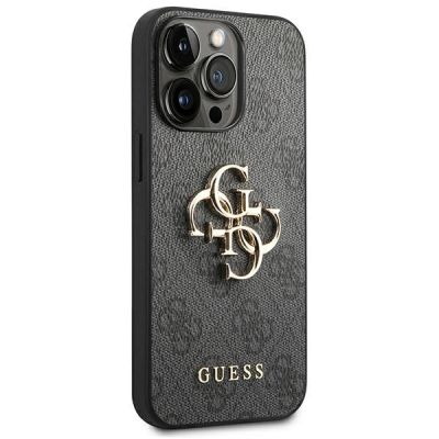 4. Etui Guess 4G Big Metal Logo na iPhone 14 Pro - szare