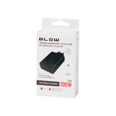 2. BLOW ŁADOWARKA SIECIOWA GNIAZDO USB-CX4 PD 100W GAN CZARNA
