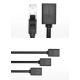 9. Kabel Ugreen NW112 11281 sieciowy Ethernet RJ45 (żeński) - RJ45 (męski) F/UTP Cat. 6 1 Gbps 2m - czarny