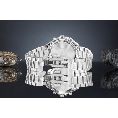 6. Zegarek Męski Giewont Chronograph Sapphire Srebrny GW7290-B2