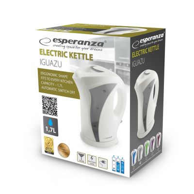 2. Czajnik elektryczny Esperanza Iguazu EKK018E (2200W 1.7l; kolor szary)