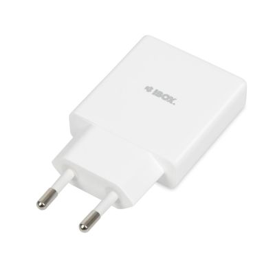11. IBOX ŁADOWARKA UNIWERSALNA C-43 GAN PD30W SLIM USB A+C WHITE