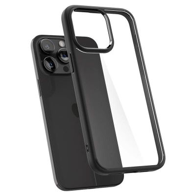 11. Etui Spigen Crystal Hybrid na iPhone 15 Pro - czarne