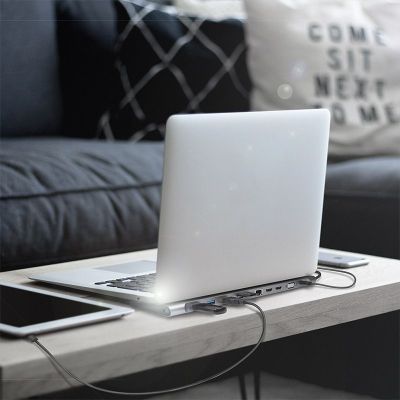 8. LogiLink UA0373 - Przewodowy - USB 3.2 Gen 1 (3.1 Gen 1) Type-C - 100 W - 3,5 mm - 10,100,1000 Mbit/s - Aluminiowy