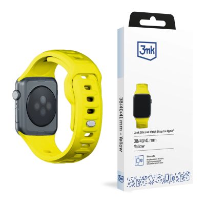 Pasek silikonowy 3mk Silicone Watch Strap do Apple Watch 38 / 40 / 41 mm - żółty
