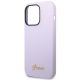 6. Etui Guess Silicone Vintage Gold Logo na iPhone 14 Pro - fioletowe