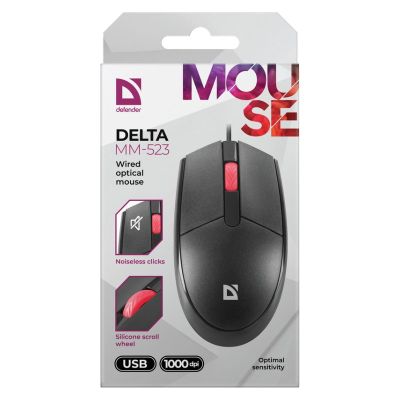 4. DEFENDER MYSZ DELTA MM-523 CZARNA OPTICAL