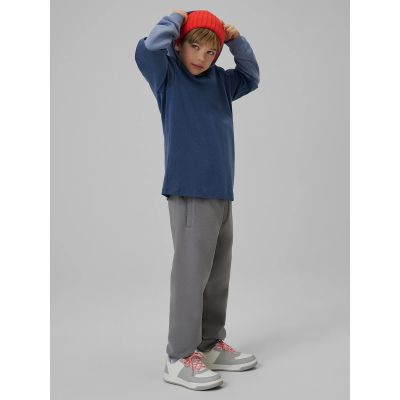 5. Bluza dresowa regular z kapturem chłopięca 4F 4FJRSS26TSWSM2637-32S