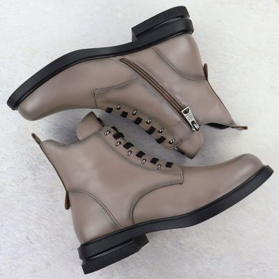 4. Botki damskie taupe Vinceza 26-58578