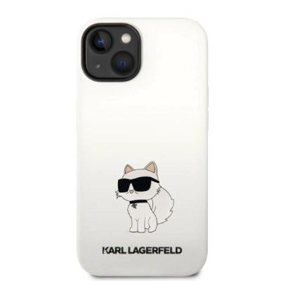 3. Etui Karl Lagerfeld Silicone Choupette MagSafe na iPhone 14 Plus - białe