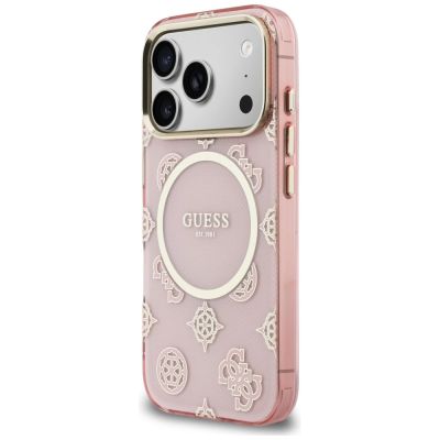 2. Etui Guess IML Peony Dot MagSafe na iPhone 17 Pro - różowe