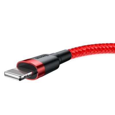 3. Kabel Baseus Cafule USB-A / Lightning 2.4A QC 3.0 0.5 m - czerwony