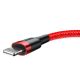 3. Kabel Baseus Cafule USB-A / Lightning 2.4A QC 3.0 0.5 m - czerwony