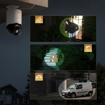 9. Kamera zewnętrzna Dreame Navo Elite 1 Outcam 360° z panelem solarnym - biała