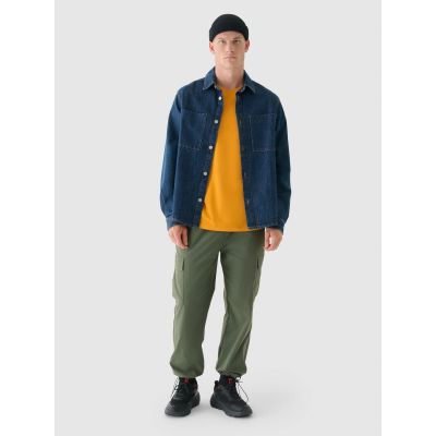 3. T-shirt oversize z nadrukiem męski 4F 4FRAW24TTSHM2578-70S