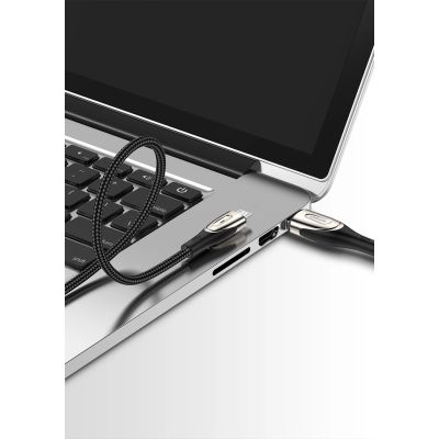14. Kabel Joyroom Sharp Series S-M411 USB-A / micro USB 3A 2m ze wskaźnikiem ładowania - czarny