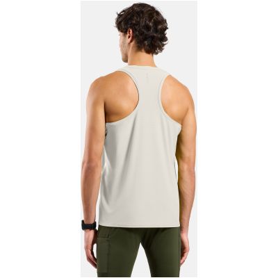 2. Koszulka tech. bez rękawów męska ODLO Tank crew neck ZEROWEIGHT CHILL-TEC beżowa
