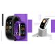 4. Smartwatch GIEWONT Czarno Fioletowy 2 Paski GW200-3