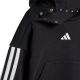 12. Dres dla dzieci adidas Essentials Joggers 3 Stripes Fleece Hoodie czarny JD6484