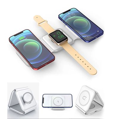 7. Ładowarka indukcyjna 3w1 Dudao A11N 15W - biała + kabel USB-C / USB-C