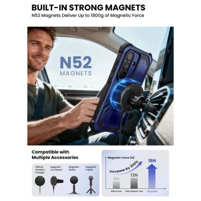 5. Etui Supcase ArmorBox Mag MagSafe na Samsung Galaxy S26 - granatowo-czarne
