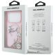 8. Etui Karl Lagerfeld Liquid Glitter Karl Script Logo MagSafe na iPhone 17 Pro - różowe