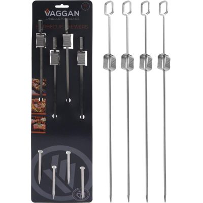 20. SZPIKULEC DO SZASZŁYKÓW 4SZT DŁ. 40,5CM STAL NIERDZEWNA