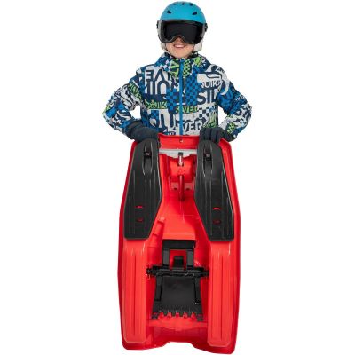 24. SANKI PLASTIKOWE Z HAMULCEM I KIEROWNICĄ MIKOŁAJ 97x53x25CM ZIELONE