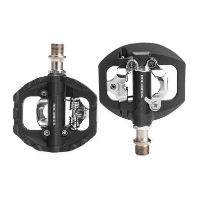 Pedały rowerowe Rockbros M108 nylonowe half-lock dwustronne - czarne