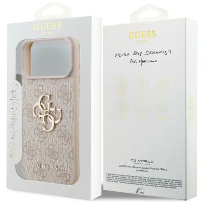 8. Etui Guess 4G Big Logo na iPhone 17 Pro Max / 18 Pro Max - różowe