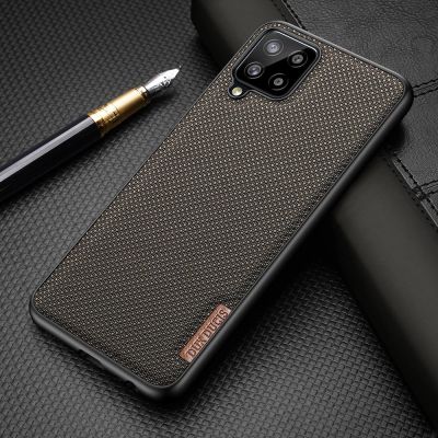 18. Dux Ducis Fino etui pokrowiec pokryty nylonowym materiałem Samsung Galaxy A22 4G szary