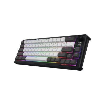 3. HATOR Skyfall Pro Wireless 65 klawiatura Gaming USB + RF Wireless + Bluetooth QWERTY US English Czarny, Szary