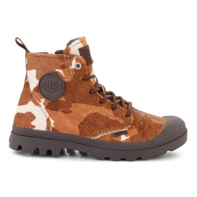 6. PALLADIUM PAMPA HI ZIP PONY COW PRINT 95983-911