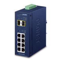 PLANET IP30 Industrial L2/L4 8-Port switch zarządzalny L2/L4 Gigabit Ethernet (10/100/1000) Niebieski