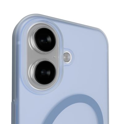 11. Etui silikonowe Puro Daylight kompatybilne z Magsafe na iPhone 17 - półprzezroczyste niebieskie