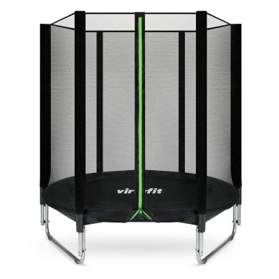 VIRTUFIT TRAMPOLINA Z SIATKĄ BEZPIECZEŃSTWA - CZARNA - 183 CM