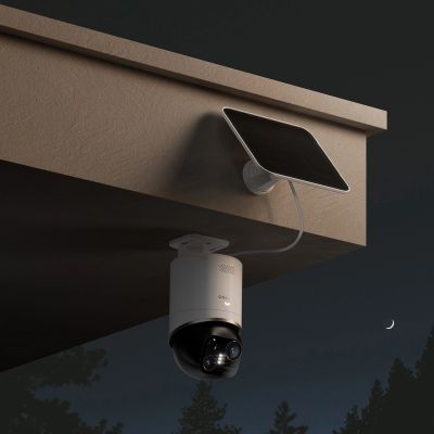 4. Kamera zewnętrzna Dreame Navo Elite 1 Outcam 360° z panelem solarnym - biała