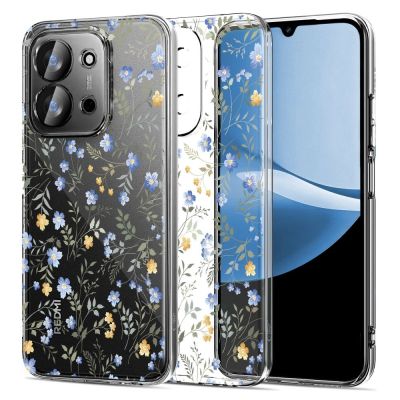 Etui Tech-Protect FlexAir na Xiaomi Redmi 15C 173 mm / Poco 85C 173 mm - stokrotki z liśćmi