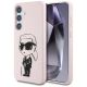 Etui Karl Lagerfeld Silicone Graffiti Ikonik Printed Logo MagSafe Samsung Galaxy S25 różowy