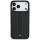 3. Etui Mercedes Leather Laurel Leaves Stripes MagSafe na iPhone 17 Pro Max - czarne