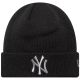 New Era Metallic Beanie New York Yankees Hat 60691271 Czarne One size