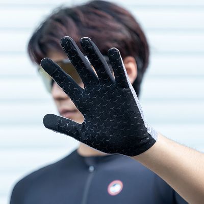 4. Rękawiczki rowerowe Rockbros oddychające, pełne, rozmiar: XXL - szare