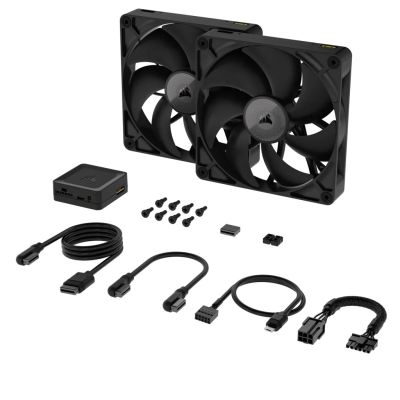 3. Corsair iCUE LINK RX140 Obudowa komputera Wentylator 14 cm Czarny 2 szt.