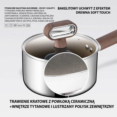 3. Rondel z pokrywką TITANCORE 20cm, 2,8L MR-1260-20S MAESTRO