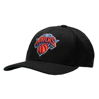 Mitchell &amp; Ness czapka z daszkiem NBA New York Knicks Team Logo High Crown 6 Panel Classic Red Snapback HHSSINTL102-NYKYYPPPBLCK